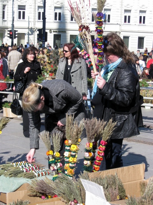 Buy verba and greenery in the Cathedral Square